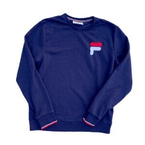 FILA Classic Logo Crew MEDIUM L/Sleeve Pullover Sweater​​​​​​
